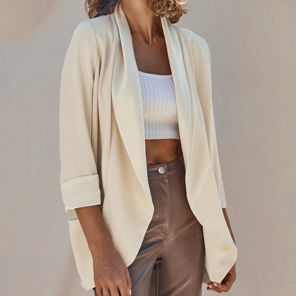Aritzia Wilfred Chevalier Jacket in Cream Sz 0